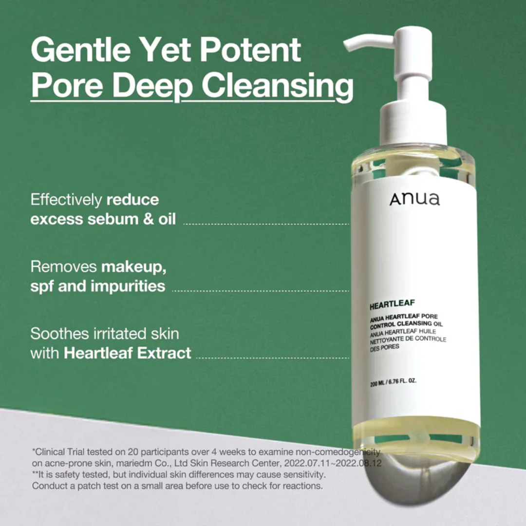 ANUA - Heartleaf Pore Control Cleansing Oil - Huile nettoyante démaquillante - 200ML - Image 6