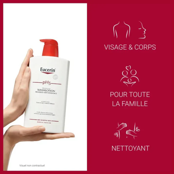 EUCERIN PH5 PROTECTION GEL LAVANT VISAGE ET CORPS - 400ml - Image 2