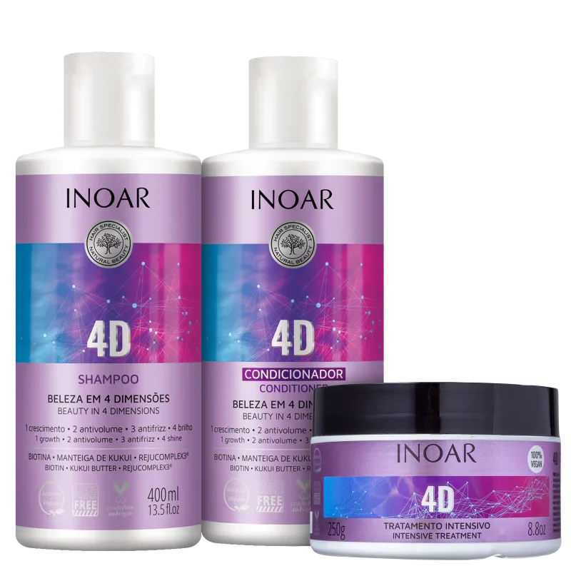 INOAR 4D KIT 3 PRODUITS