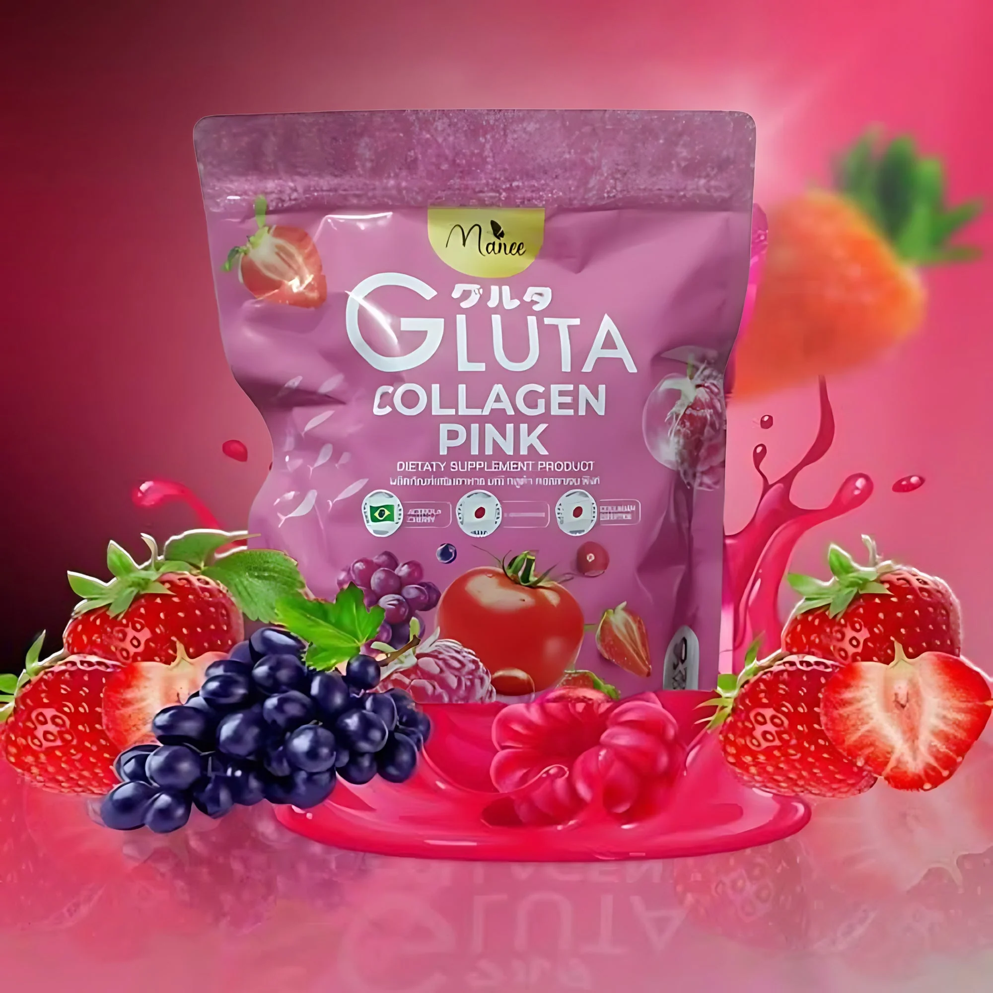 Manee Gluta Collagen Pink – 30 Capsules | Supplément Alimentaire Beauté & Éclat de la Peau - Image 5