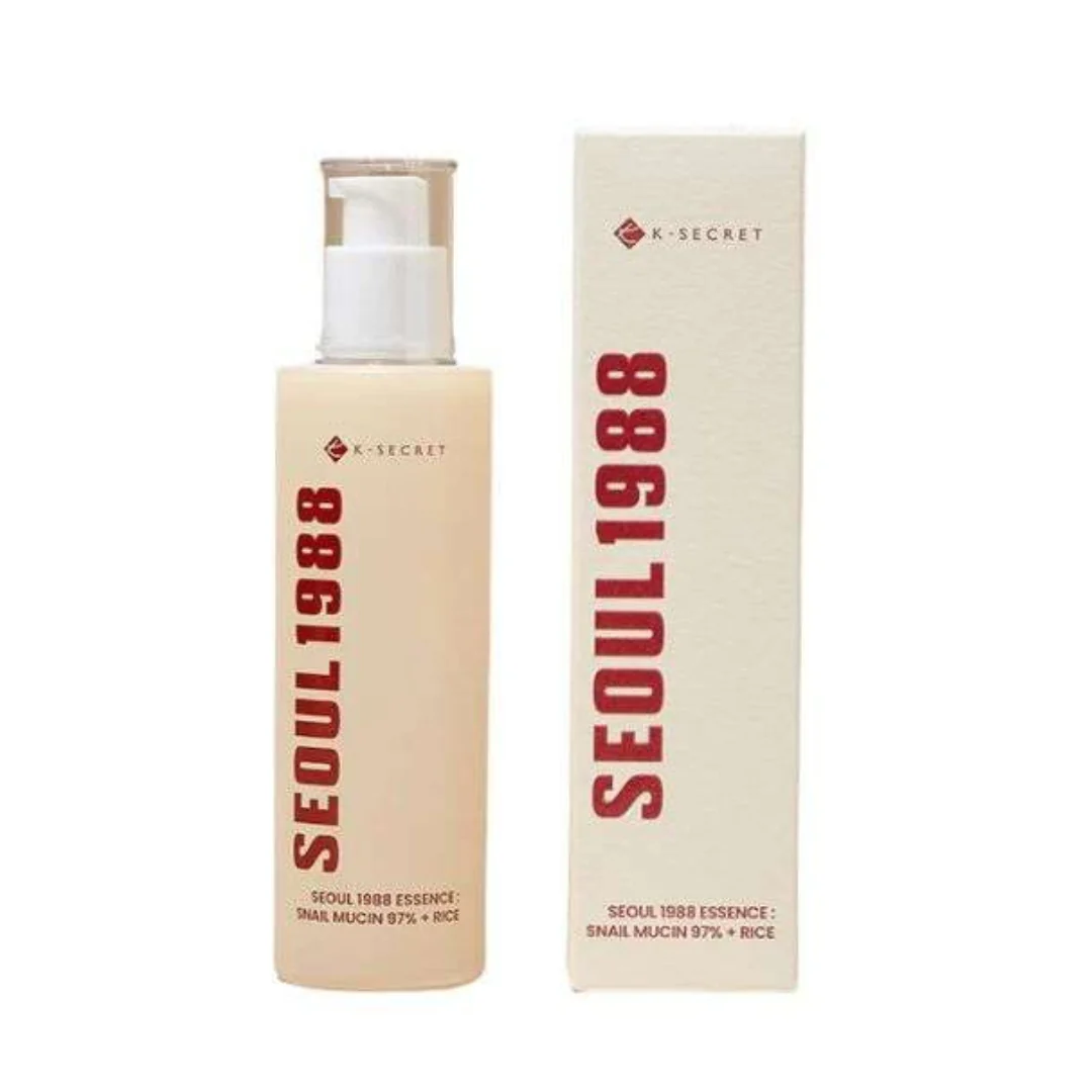 K–SECRET SEOUL 1988 ESSENCE SNAIL MUCIN 97 + RICE - 100ml
