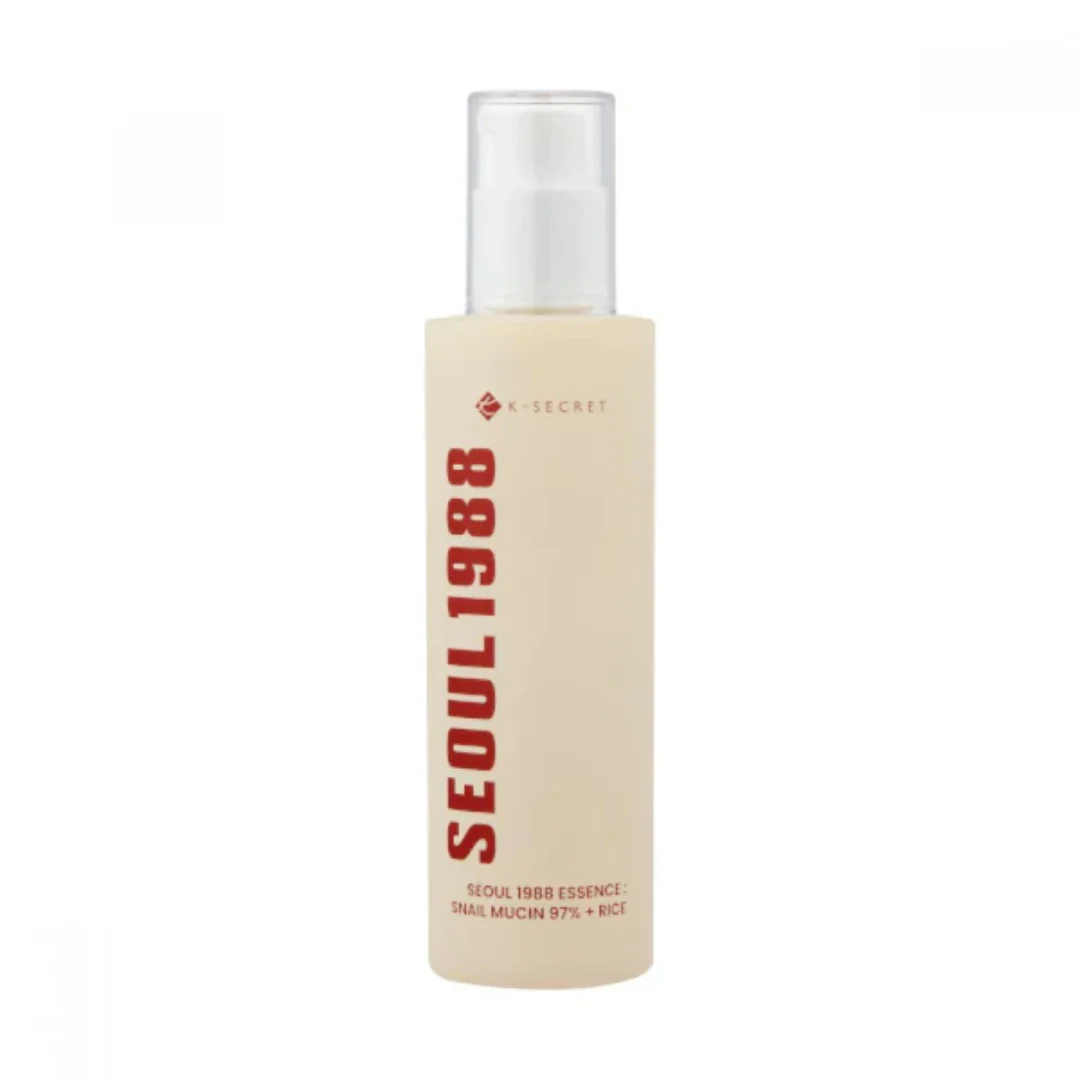 K–SECRET SEOUL 1988 ESSENCE SNAIL MUCIN 97 + RICE - 100ml - Image 2