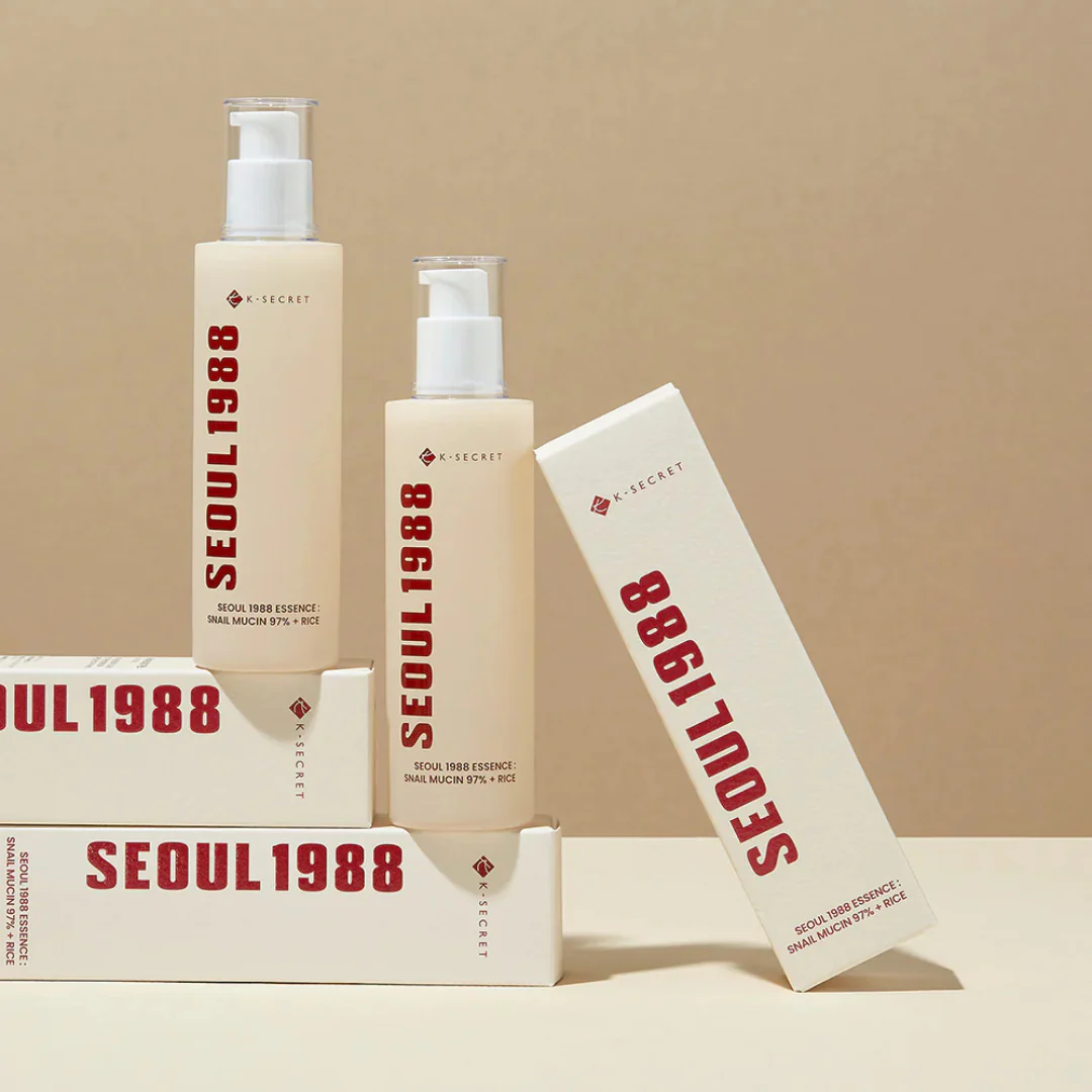 K–SECRET SEOUL 1988 ESSENCE SNAIL MUCIN 97 + RICE - 100ml - Image 8