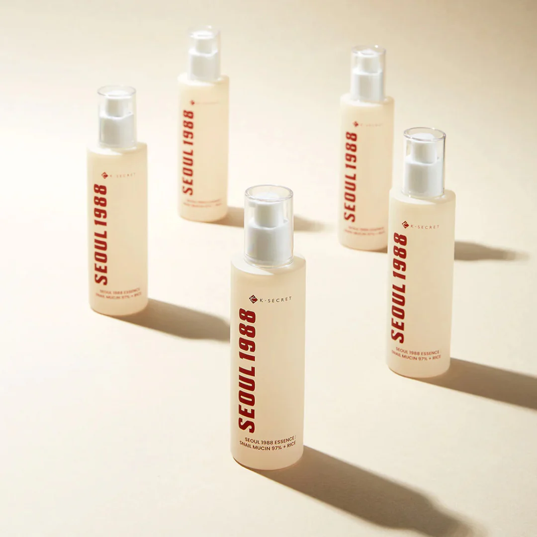 K–SECRET SEOUL 1988 ESSENCE SNAIL MUCIN 97 + RICE - 100ml - Image 9