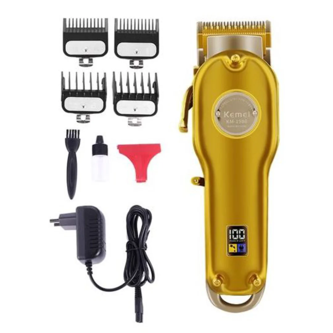 Kemei KM-1986 Tondeuse à cheveux professionnelle sans fil rechargeable silencieuse - Image 2