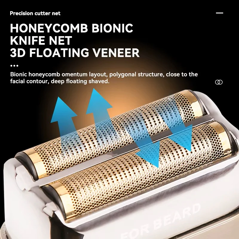 KEMEI km-1538 rasoir électrique ensemble de tondeuse à cheveux métal étanche Usb charge Rechargeable tête rasoir - Image 3