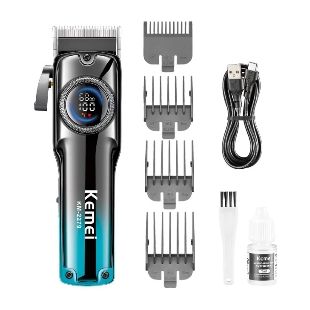 Kemei KM-2279 Tondeuse à cheveux professionnelle Pour Hommes, Avec écran LCD, Rechargeable et Réglable. - Image 2