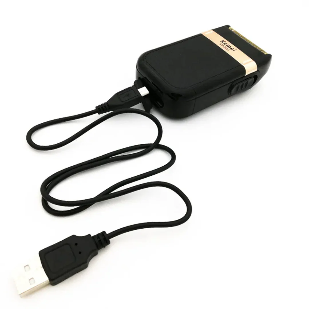 Kemei KM-2024 Rasoir électrique professionnel USB Rechargeable hommes rasoir électrique étanche - Image 5