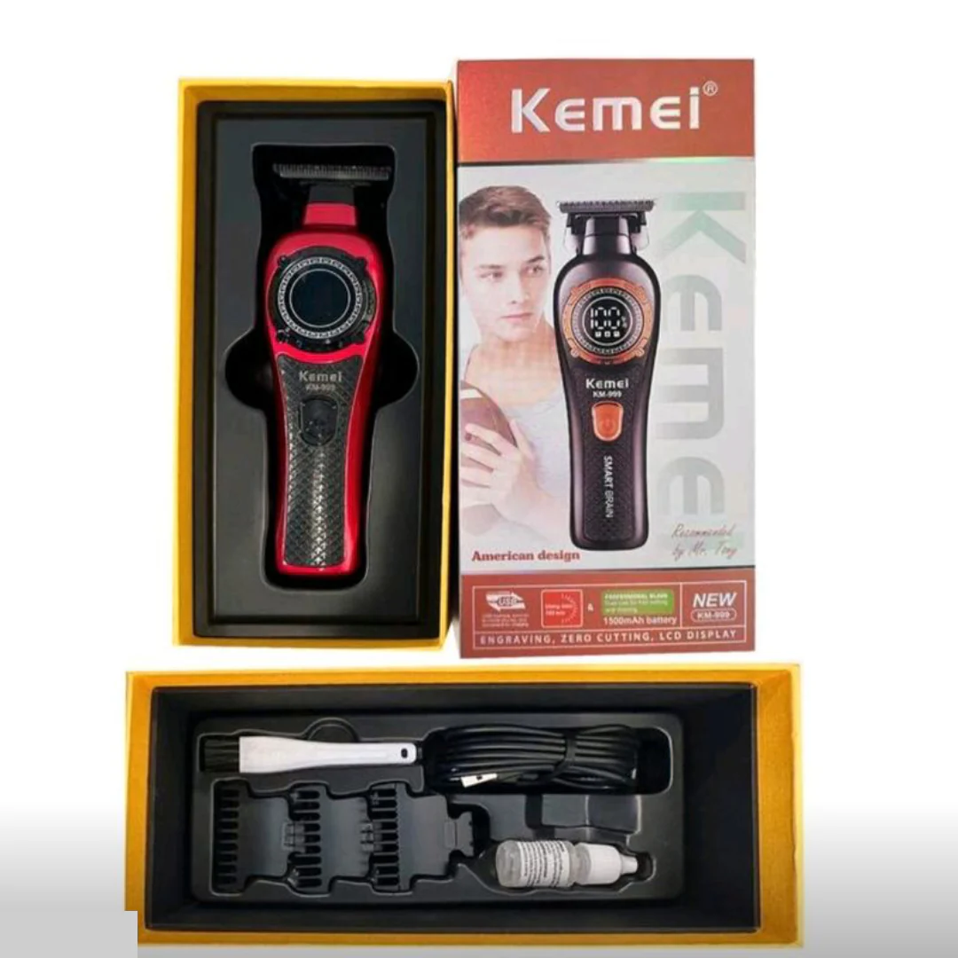 Kemei KM-999 Tondeuse Pro LED USB 7000RPM 1500mAh - Image 4