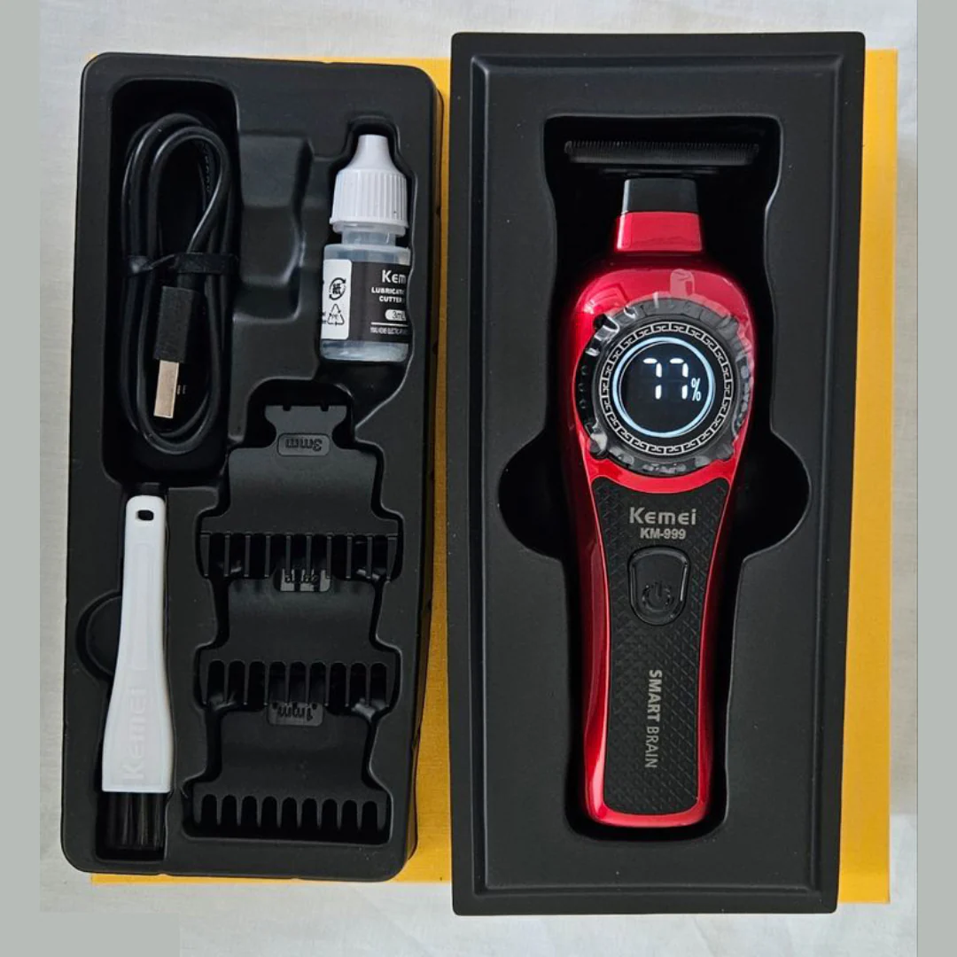 Kemei KM-999 Tondeuse Pro LED USB 7000RPM 1500mAh - Image 5