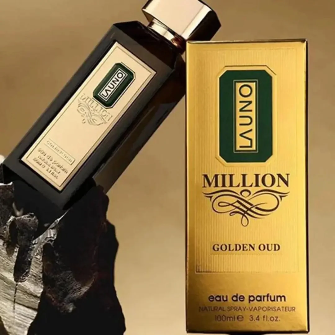 La Uno Million Golden Oud de Fragrance World Pour Homme – 100ml - Image 5