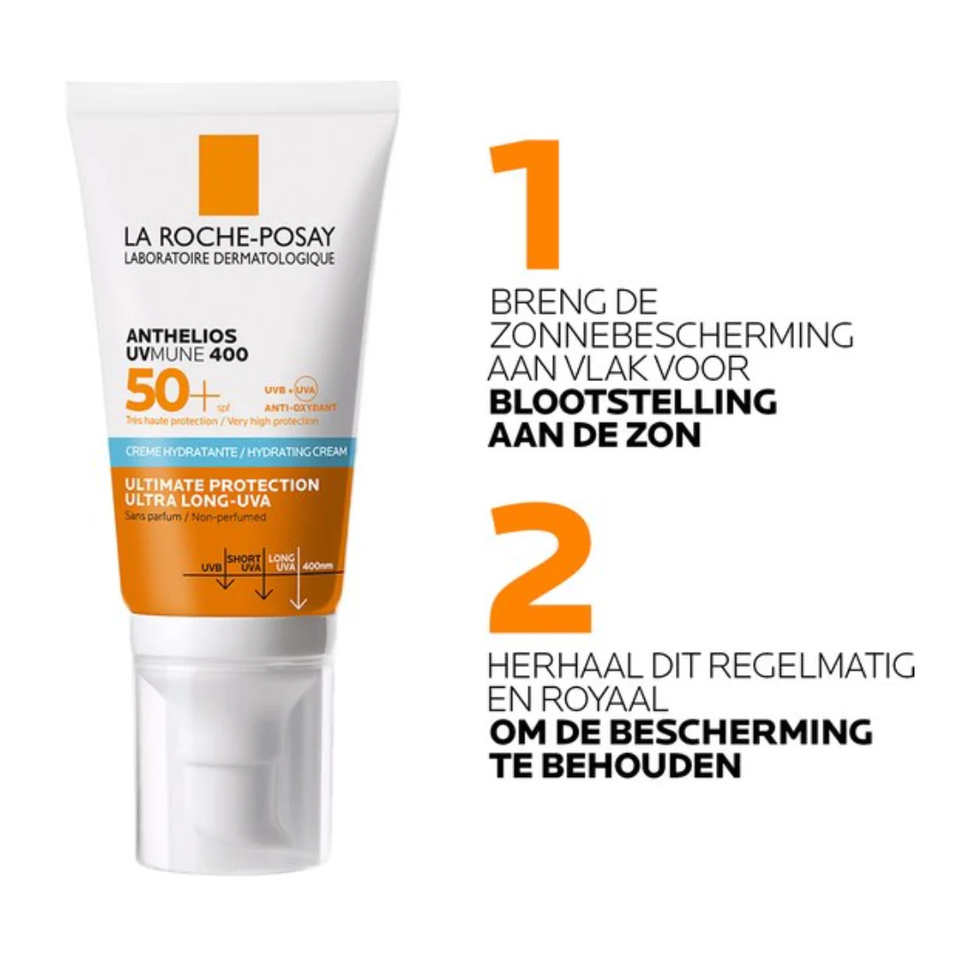 La Roche-Posay ANTHELIOS UVMune 400 Crème Solaire Teintée peaux sensibles normales à sèches | 50ml - Image 3