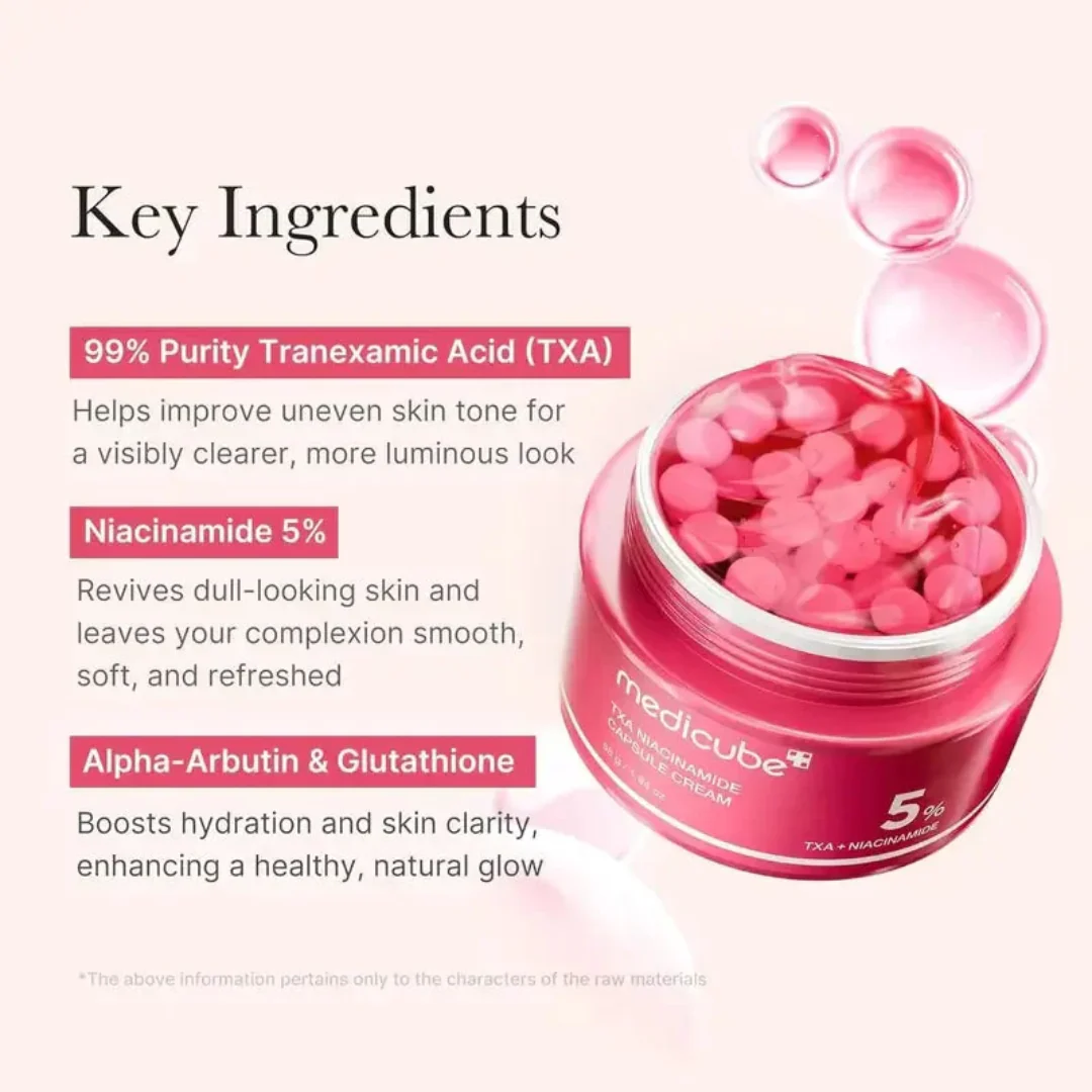 MEDICUBE TXA Niacinamide Capsule Cream (5% Niacinamide) - 55g - Image 8