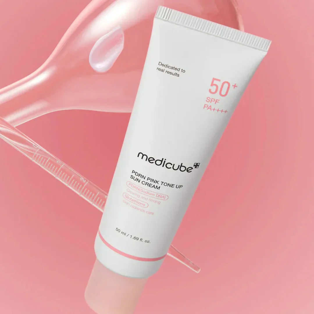 MEDICUBE - PDRN Pink Tone Up Sun Cream SPF 50+ PA++++ - 50 ml - Image 5