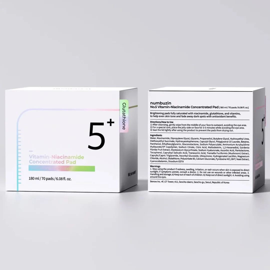 Numbuzin No.5+ Vitamin-Niacinamide Concentrated Pad 180 ml (70 pads) - Image 7