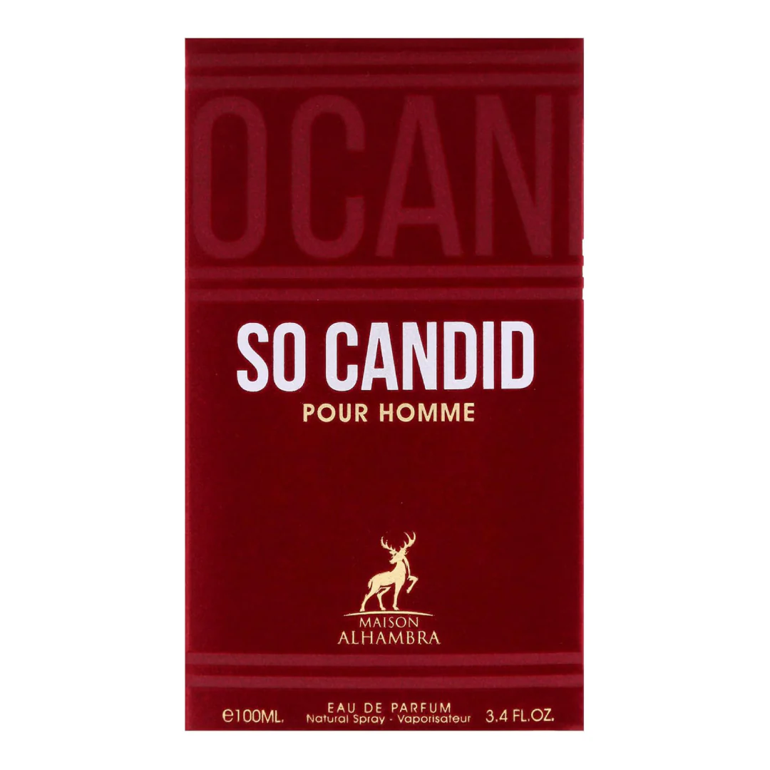 SO CANDID Pour Homme Eau de Parfum De Maison Alhambra - 100ml - Image 4