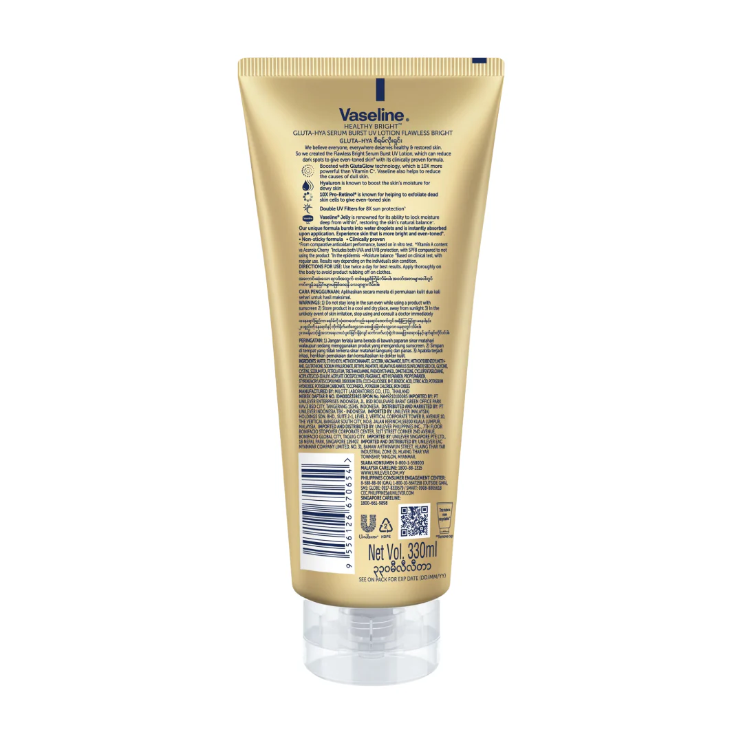 Vaseline - Healthy Bright - Gluta-Hya Flawless Glow - 330ml - Image 2