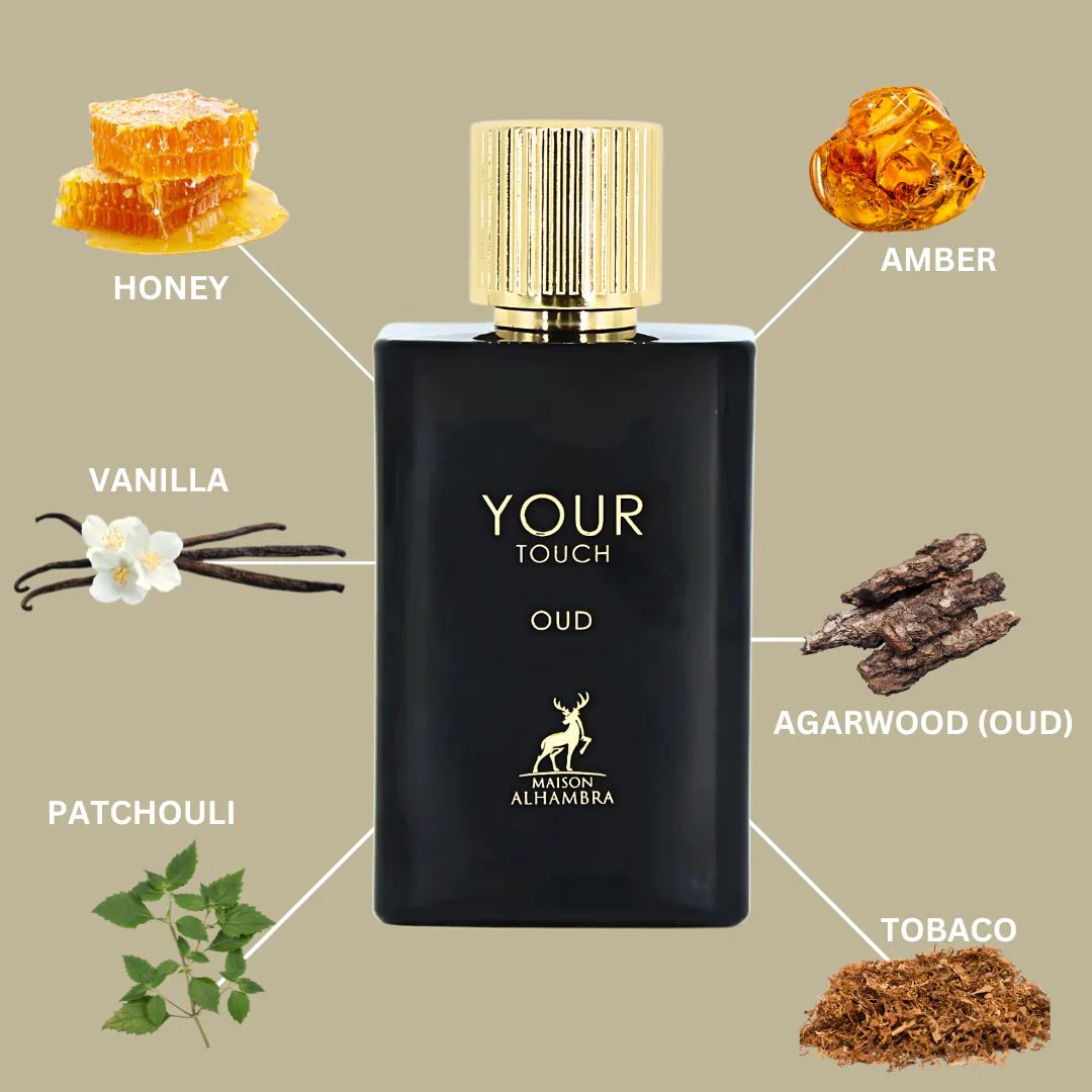 YOUR TOUCH OUD DE MAISON ALHAMBRA Eau de Parfum Pour Homme - 100ml - Image 3